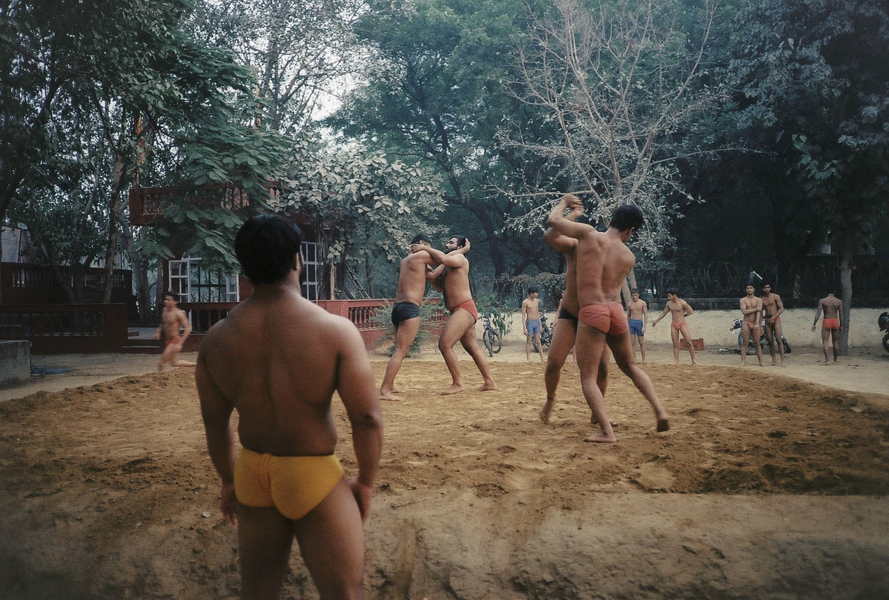Kushti mud wrestling. Delhi, India.